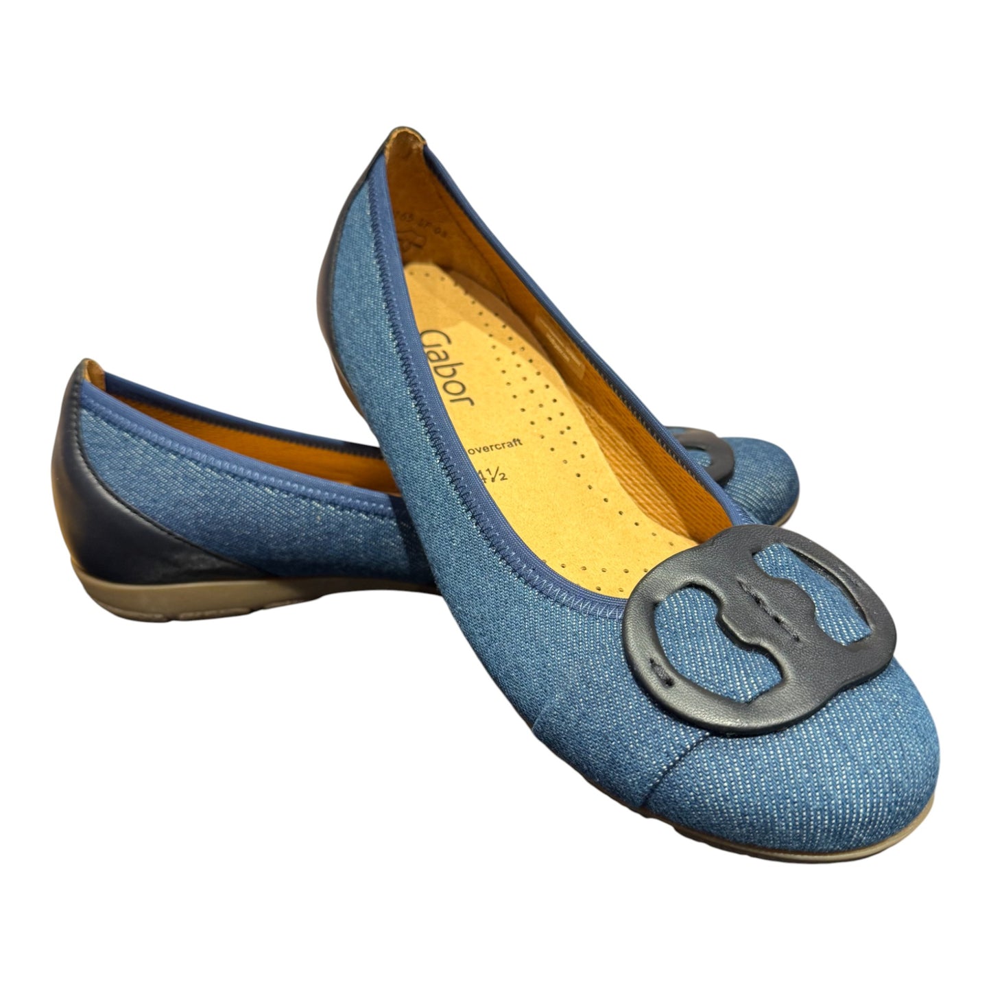 Casual Sophistication: Leather & Denim Mix Flats