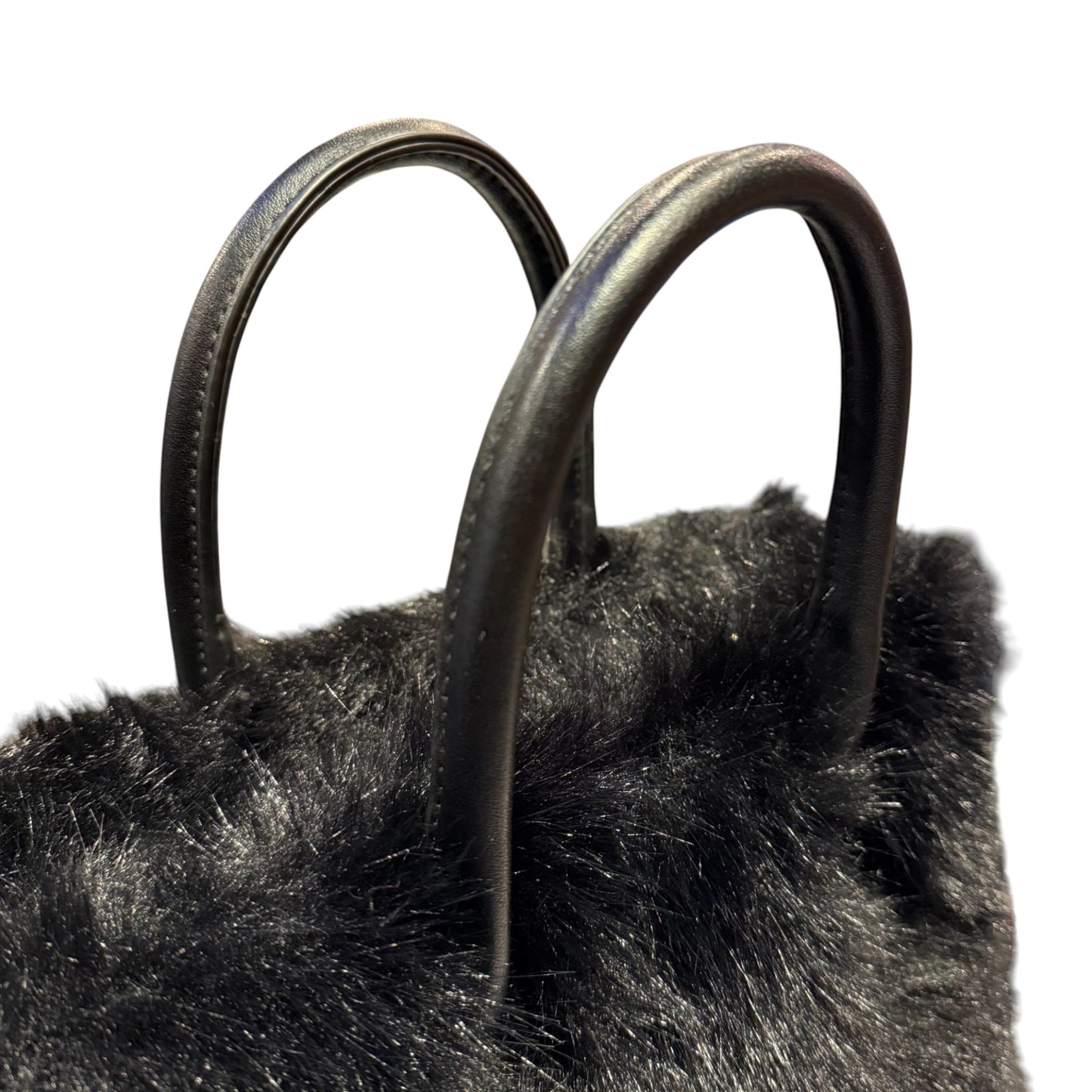 Soft Whisper, Italian Soul: The Dual-Strap Eco-Fur Handbag