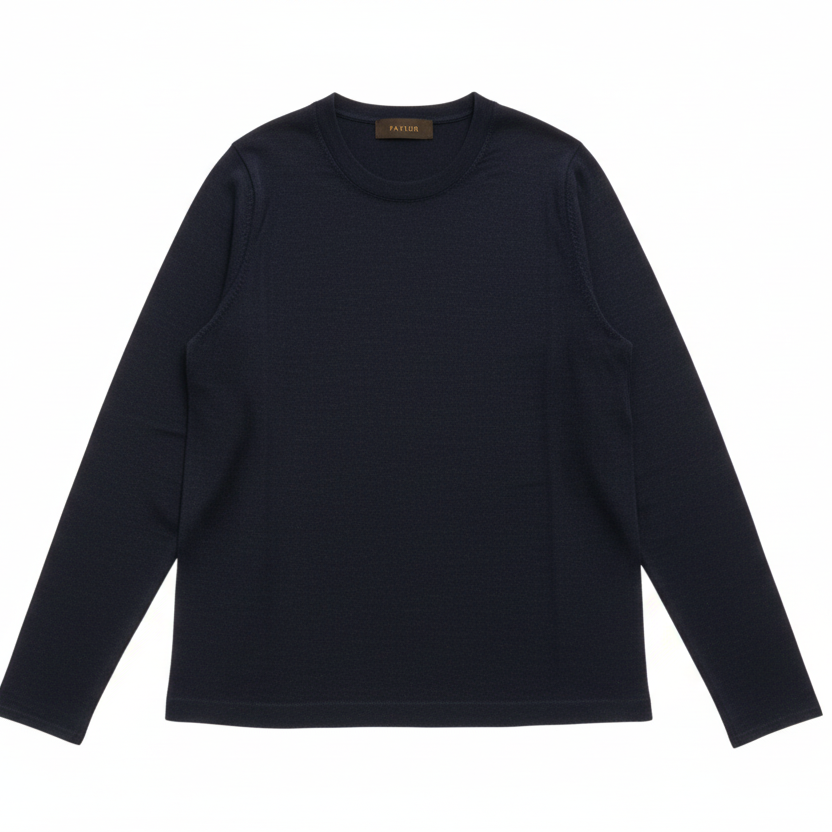 The Italian Legacy: Pure Wool Crewneck Comfort