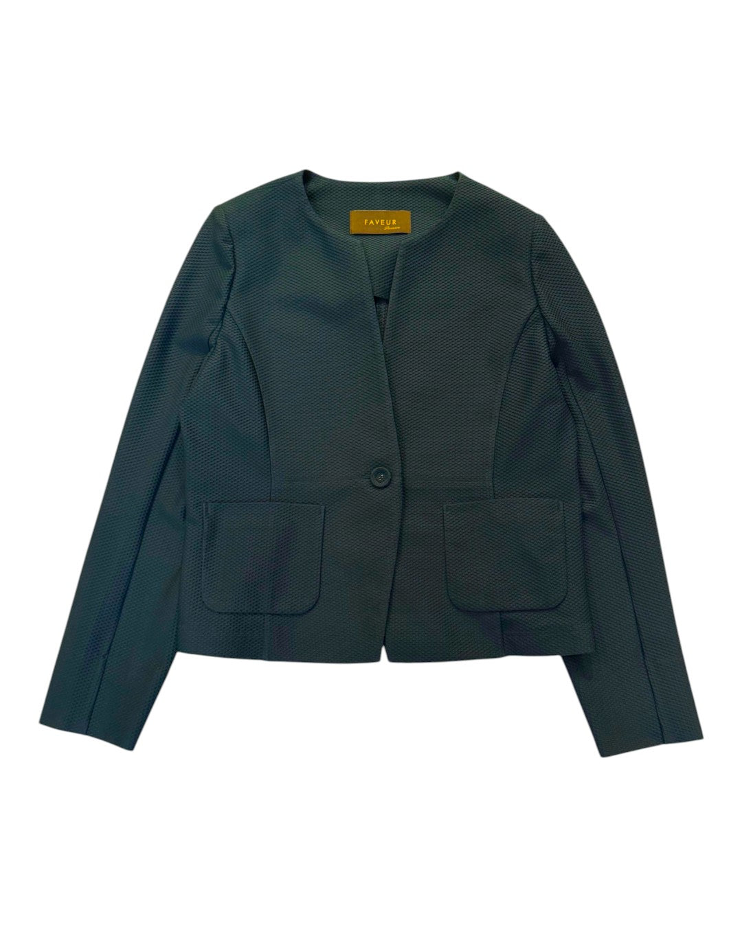 ARCHITECTURAL EASE: MESH STRETCH CREWNECK JACKET