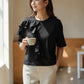 SCULPTED RUFFLE DYNAMICS: CREW NECK RUFFLE TEE