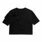 SCULPTED RUFFLE DYNAMICS: CREW NECK RUFFLE TEE