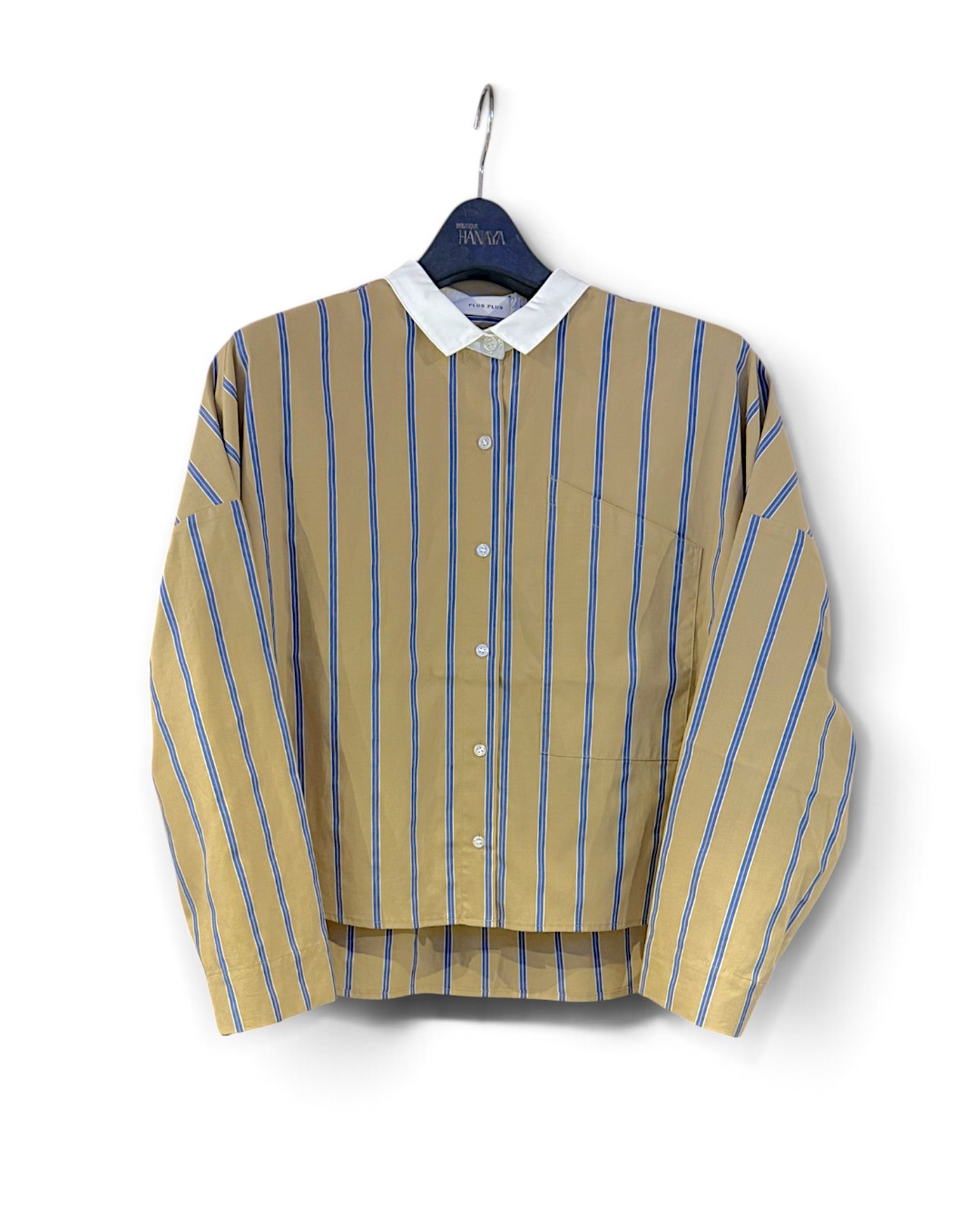 CLEAN CLERIK & EMBROIDERED BACK STORY: STRIPE CLERIK SHIRT