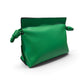 SILKEN TOUCH & TIMELESS KNOT: NAPPA LEATHER DRAWSTRING CLUTCH BAG