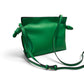SILKEN TOUCH & TIMELESS KNOT: NAPPA LEATHER DRAWSTRING CLUTCH BAG