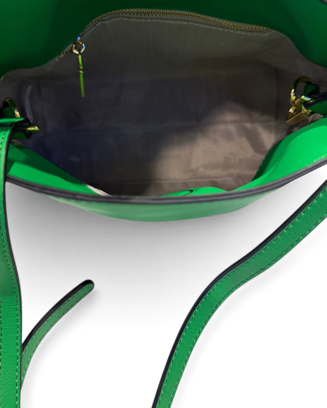 SILKEN TOUCH & TIMELESS KNOT: NAPPA LEATHER DRAWSTRING CLUTCH BAG