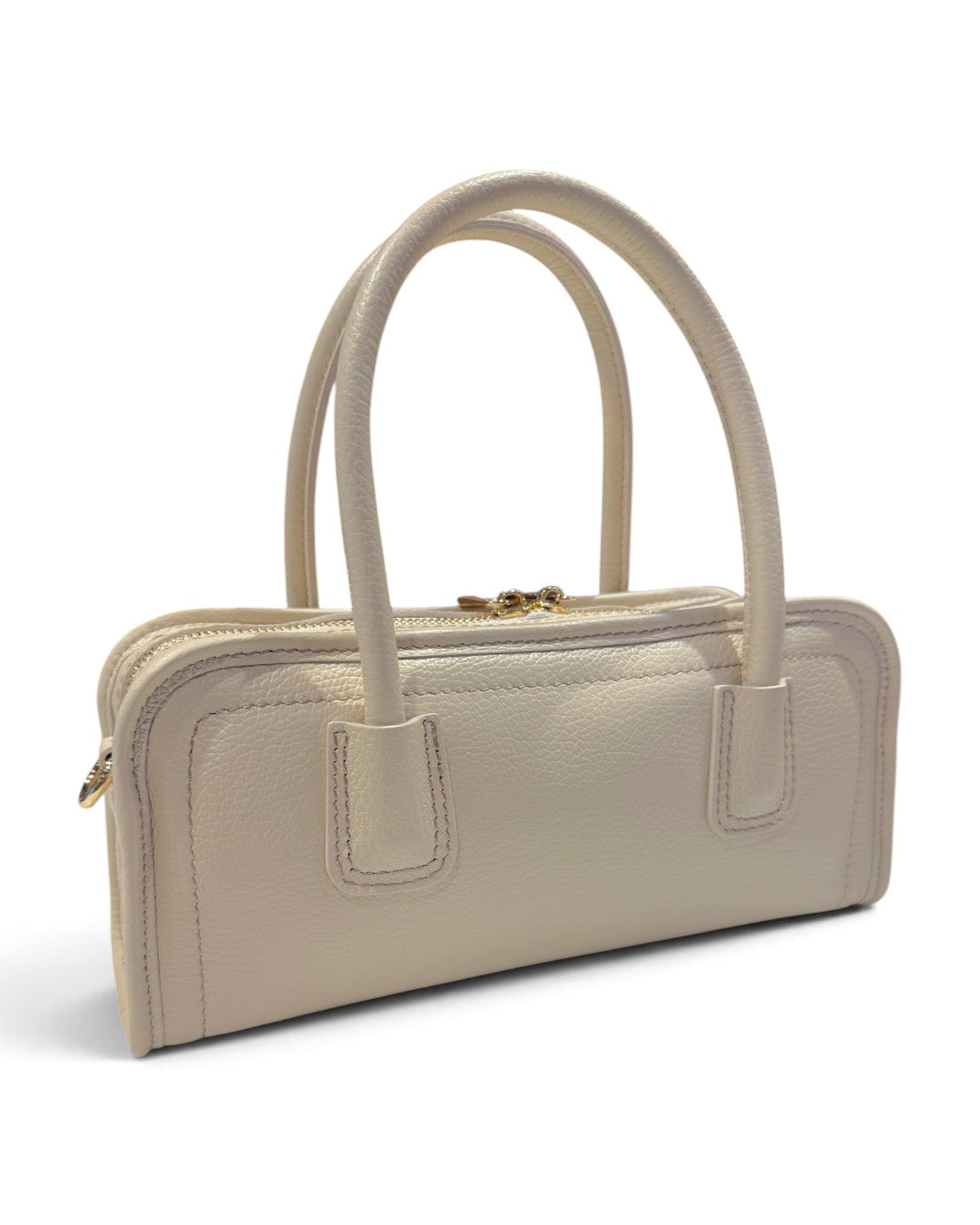 ELEGANT STRUCTURE IN EVERYDAY MOTION: ITALIAN LEATHER HORIZONTAL 2WAY BAG