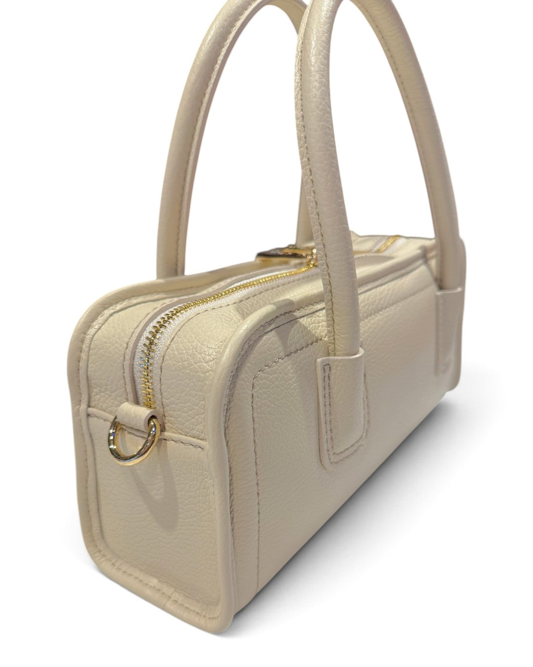 ELEGANT STRUCTURE IN EVERYDAY MOTION: ITALIAN LEATHER HORIZONTAL 2WAY BAG