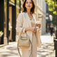 AN EMBRACE OF ITALIAN ELEGANCE: LEATHER SQUARE CROIX 2WAY BAG