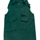 FAVEUR フォレストグリーンのボータイニットブラウス、ボータイを広げた前面とFAVEURタグ