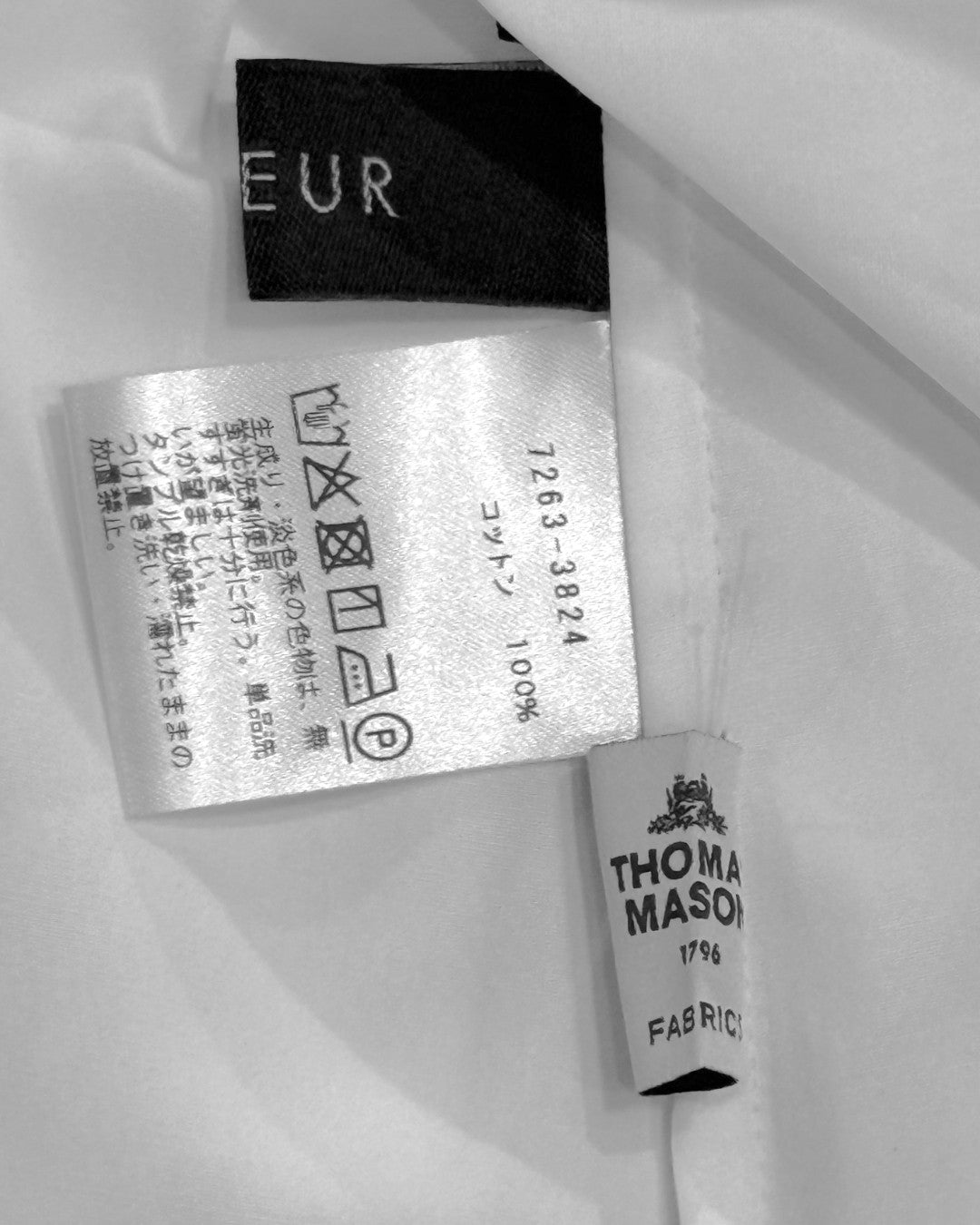 FAVEUR トーマスメイソン コットンブロードシャツ ホワイト