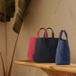 J.B. ATTIRE NEW YORK BAG MINI ブラック・レッド・ネイビー 3色の商品ディスプレイ