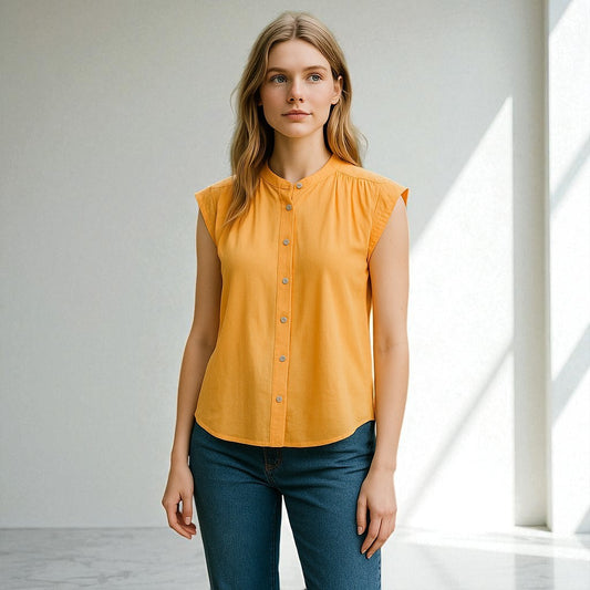 Sheer Summer Band Blouse