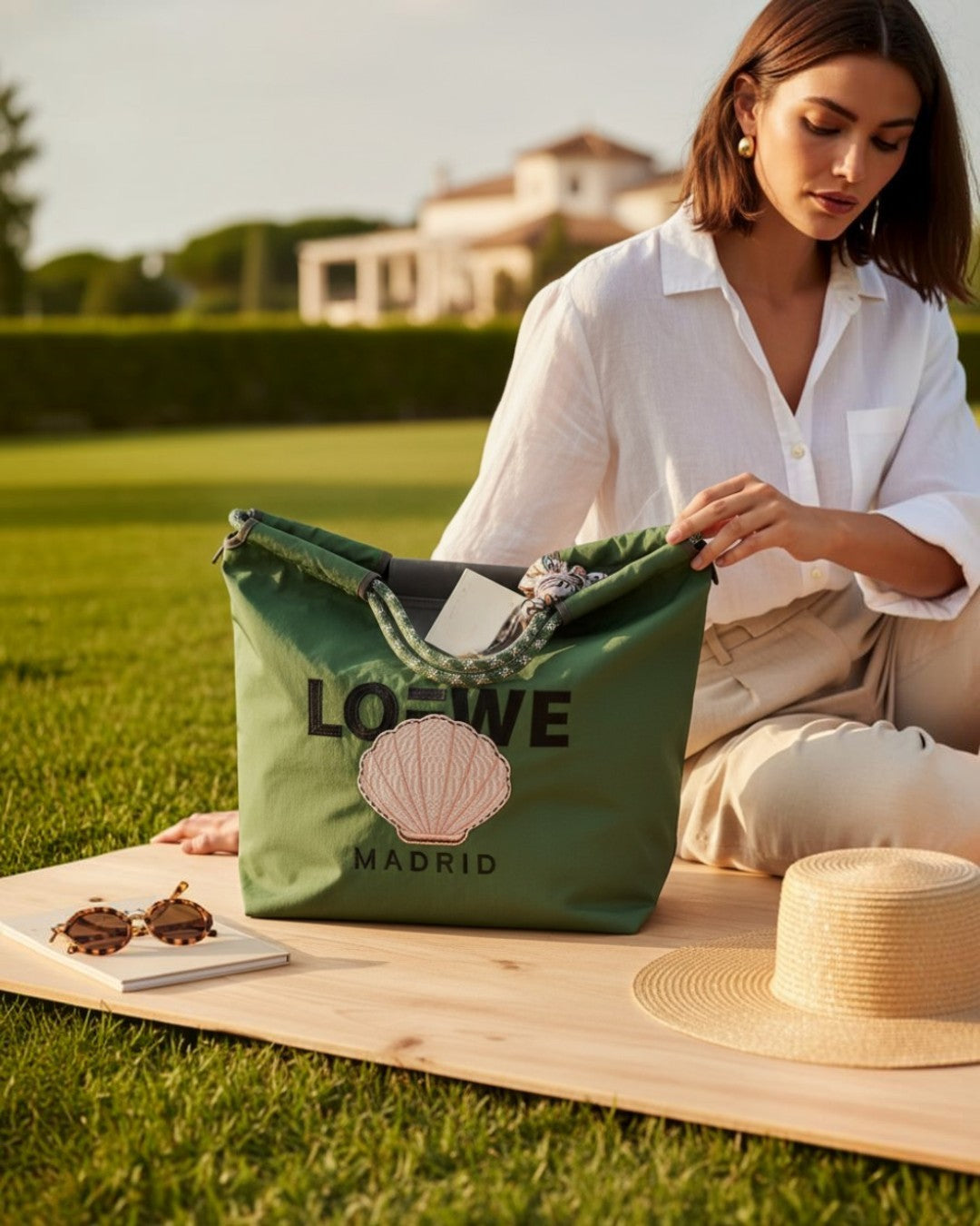 LES VACANCES À PARIS: THE SHELL EMBROIDERY TOTE