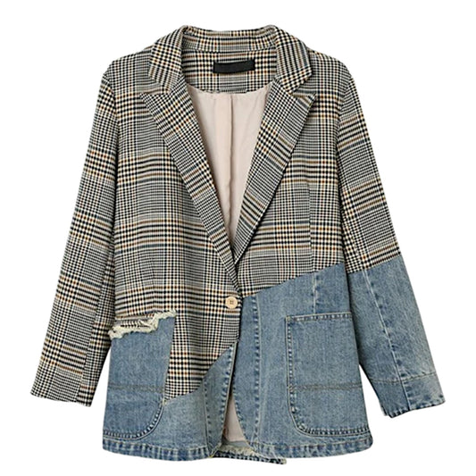 Panel Denim Tailored Jacket
