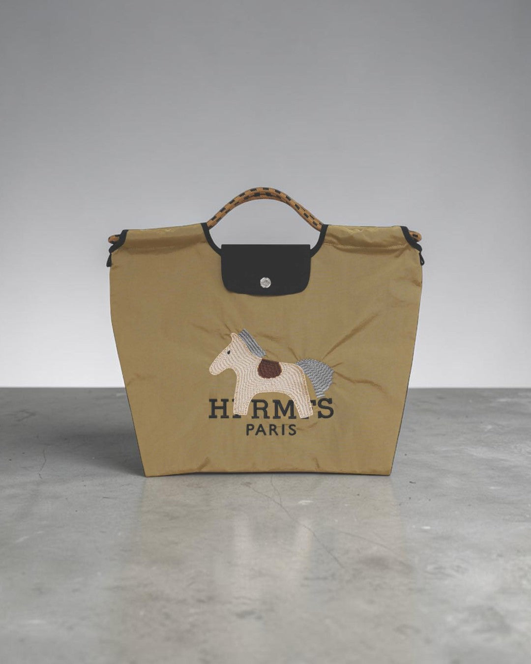 The Parisian Whisper: Embroidered Equestrian Tote