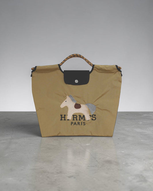 The Parisian Whisper: Embroidered Equestrian Tote