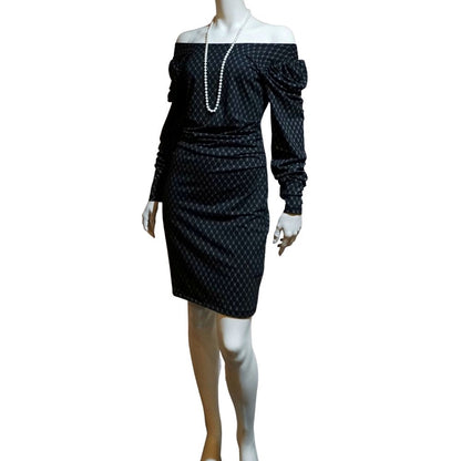 Noir Lattice Horizon Dress