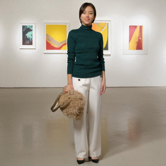 Turtleneck Rib Sweater
