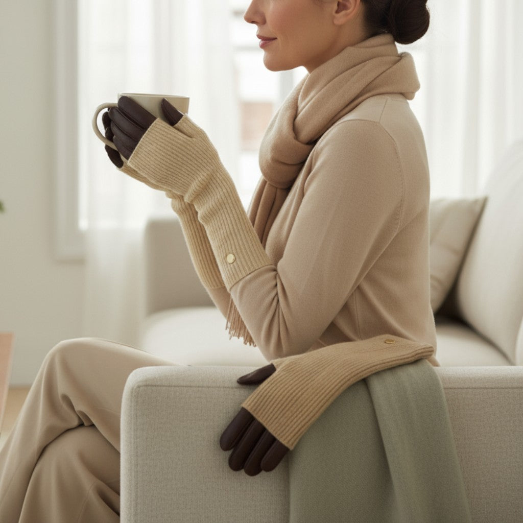 The Elegant Multi-Tasker: FAVEUR ラムレザー 3WAY グローブ