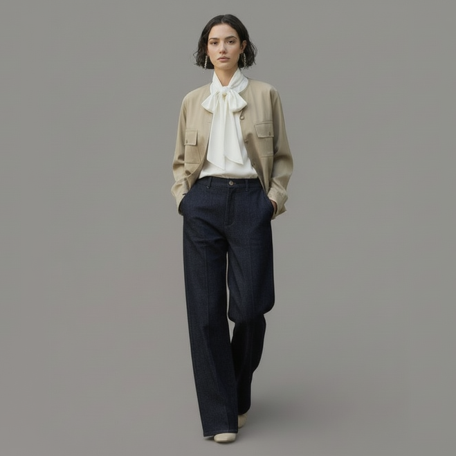 The Golden Saharienne: A Taffeta Whisper of Masculine Romance