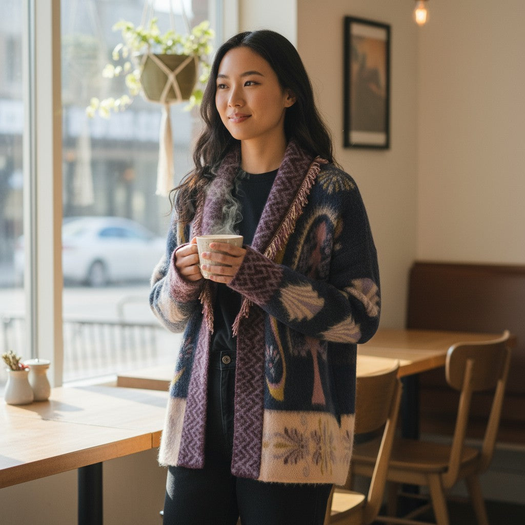 The Midnight Cocoon: Alpaca Dreams in Notte Blue