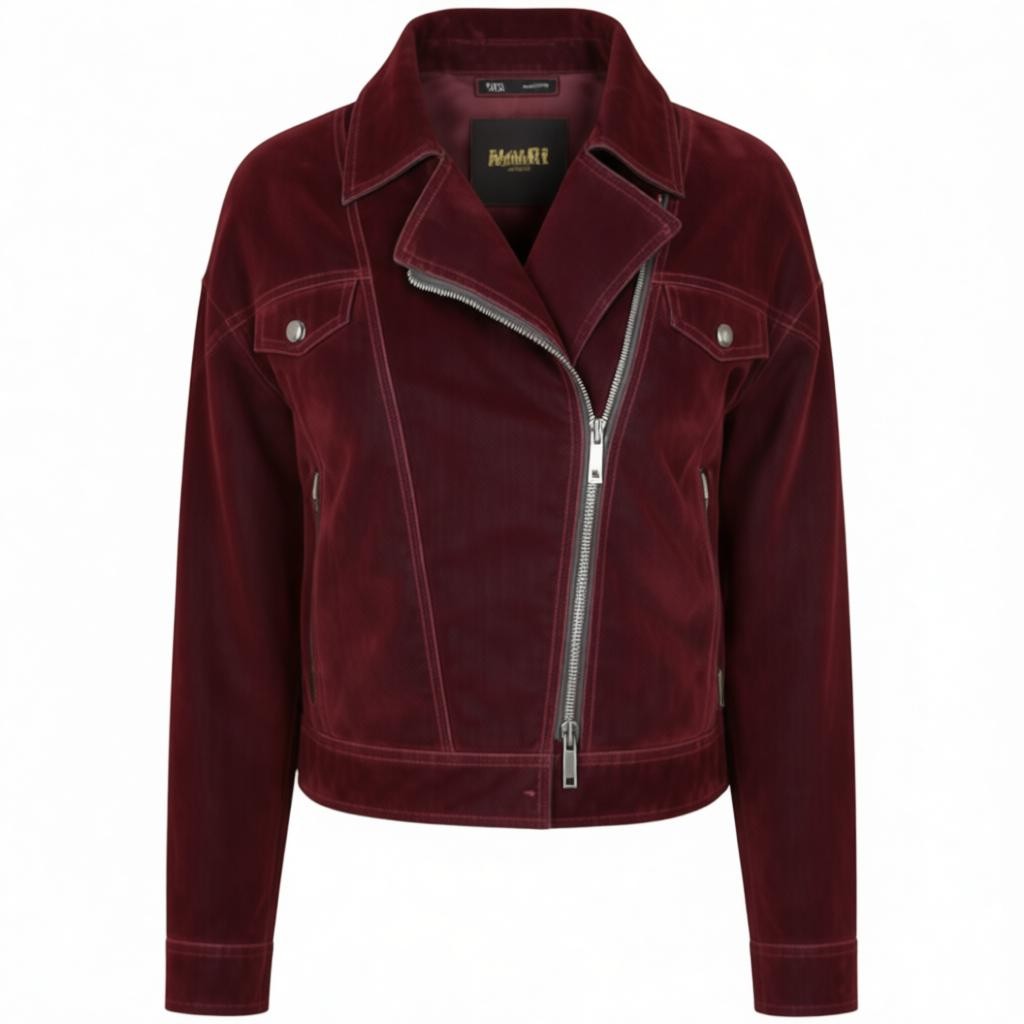 The Velvet Torque: Italian Down Biker Jacket (IVREA)
