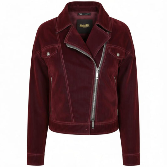 The Velvet Torque: Italian Down Biker Jacket (IVREA)