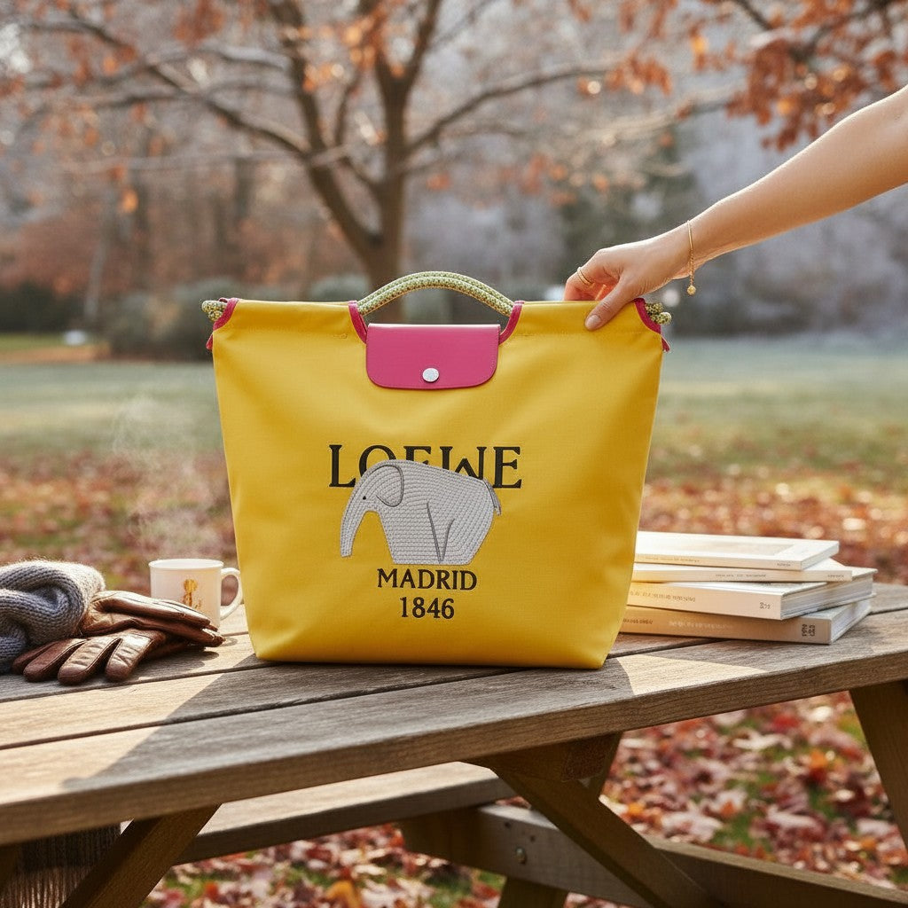 The Daily Canvas: Vivid Geometric Embroidered Tote