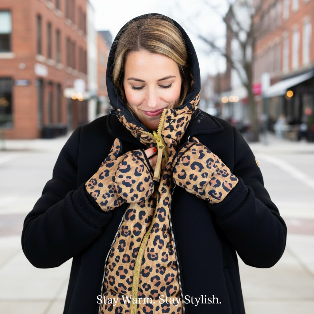 The Urban Adventurer: FUDOON レオパード柄 コンバーチブルミトン (Moofles)