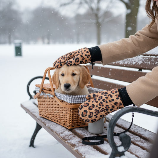 The Urban Adventurer: FUDOON レオパード柄 コンバーチブルミトン (Moofles)