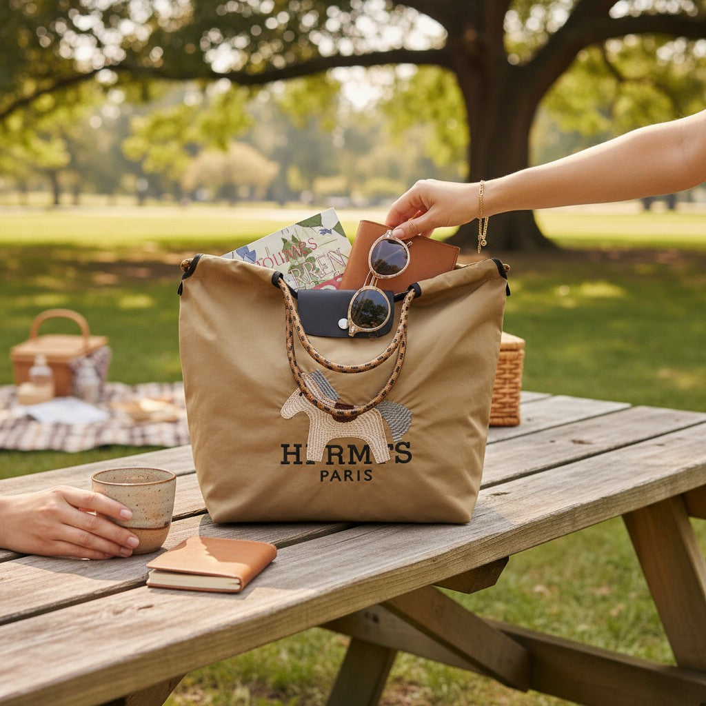The Parisian Whisper: Embroidered Equestrian Tote