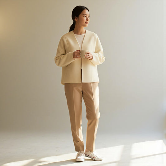 The Sculpted Ivory: Double-Face Wool Harmony