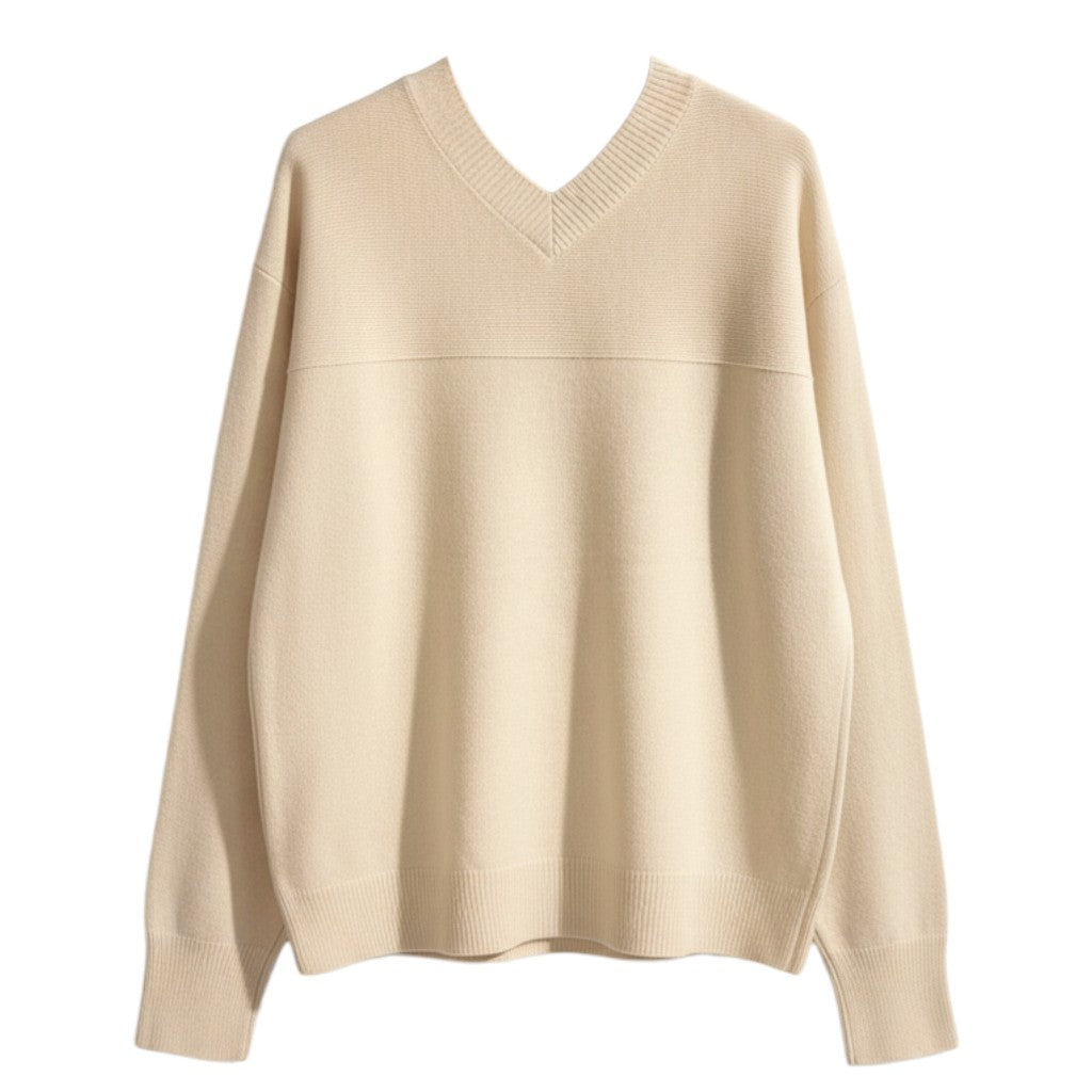 Double V Serenity: Pure Cashmere Reversible Sweater