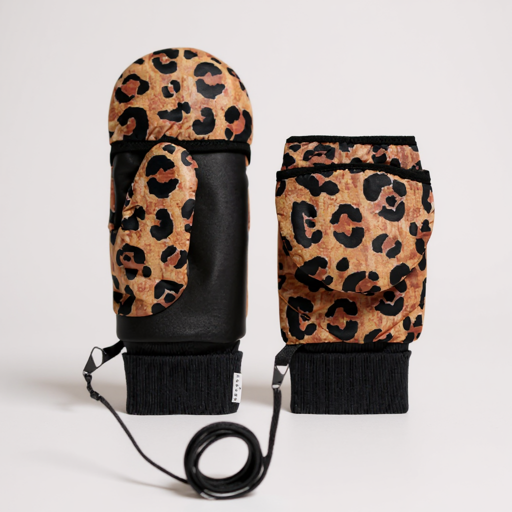 The Urban Adventurer: FUDOON レオパード柄 コンバーチブルミトン (Moofles)