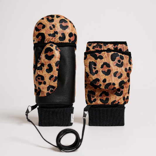 The Urban Adventurer: FUDOON レオパード柄 コンバーチブルミトン (Moofles)