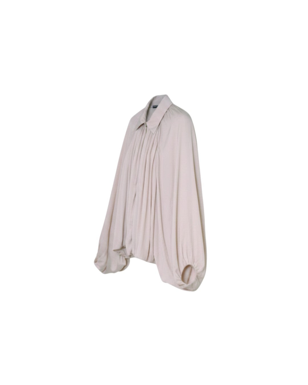 GRACEFUL SILHOUETTE & AIRY ELEGANCE: ZIP-UP BLOUSE JACKET