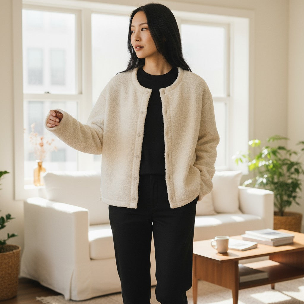 The Cozy Comfort: V::room テディベア・オーバーサイズカーディガン