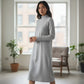The Saxony Excellence: Structured Wool Midi Dress