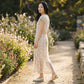 Celestial Flow: The Gathered Side-Tie Maxi