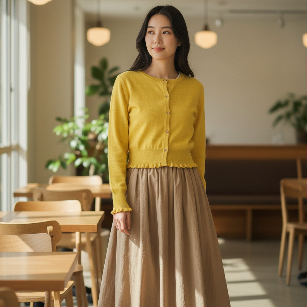 The Dual Elegance: Merino Knit & Taffeta Docking Dress